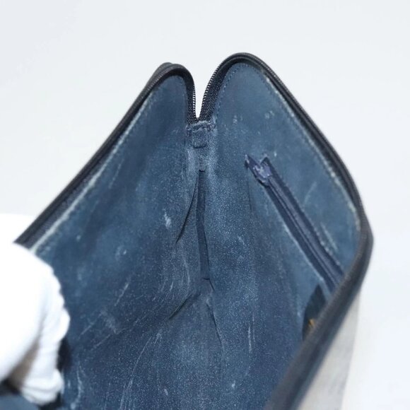 GUCCI Micro GG Supreme Shoulder Bag PVC Navy Gold - Picture 12 of 15